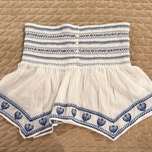 American Eagle Outfitters White Cropped Shirt